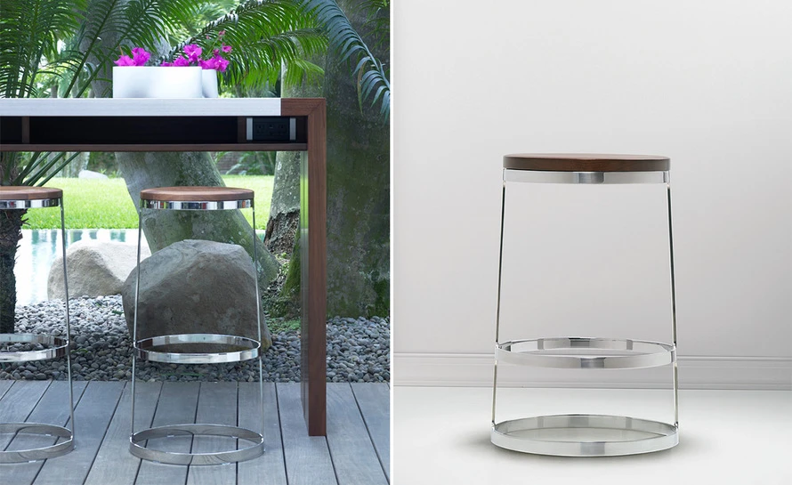 Aro Stool With Wood Seat 6 Aro Stool With Wood Seat - Image 4