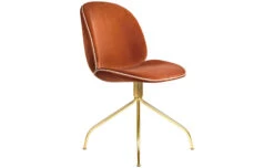 Gubi Beetle Upholstered Meeting Chair With Swivel Base