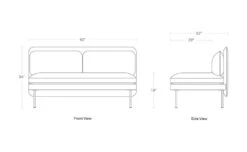 Bloke 60" Armless Sofa 28 Bloke 60" Armless Sofa -Fritz Hansen Sales bloke 60 inch armless sofa blu dot 13