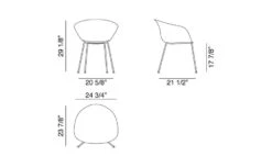 Duna 02 Four Leg Chair With Seat Cushion 9 Duna 02 Four Leg Chair With Seat Cushion -Fritz Hansen Sales duna 02 chair 4 leg base seat cushion lievore altherr molina arper 4