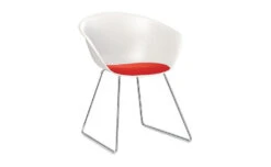 Duna 02 Sled Base Chair With Seat Cushion