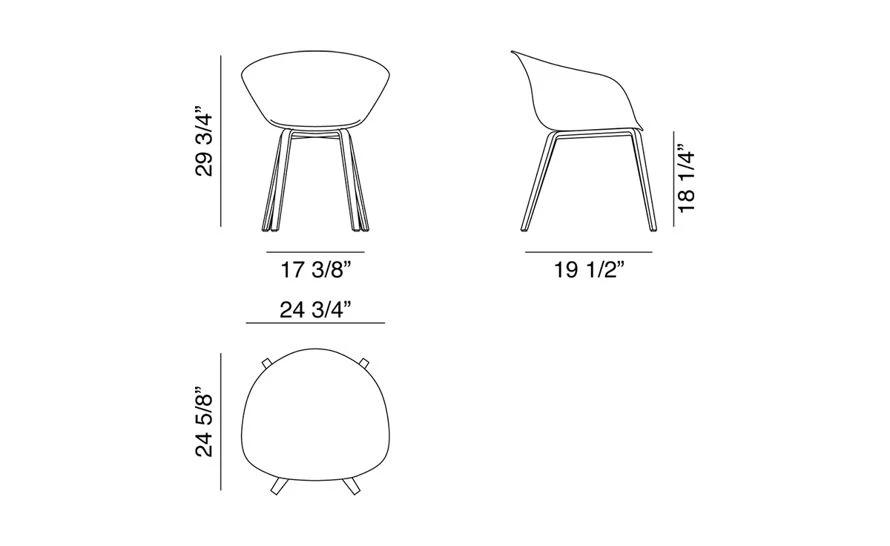 Duna 02 Wood Leg Chair With Front Upholstery 4 Duna 02 Wood Leg Chair With Front Upholstery - Image 2