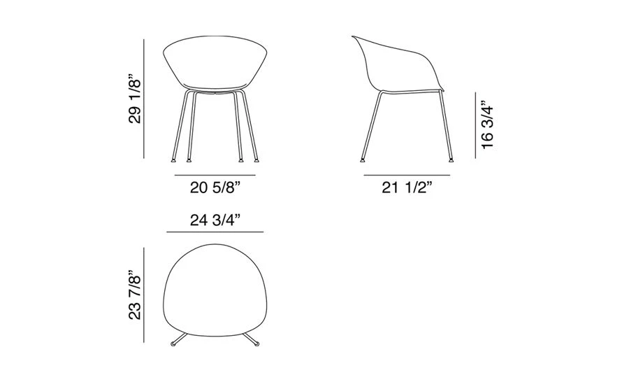 Duna 02 Polypropylene Chair With 4 Leg Base 4 Duna 02 Polypropylene Chair With 4 Leg Base - Image 2
