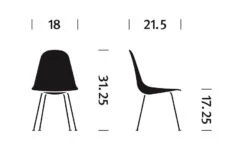 Eames® Molded Fiberglass Side Chair With 4 Leg Base -Fritz Hansen Sales eames molded fiberglass side chair 4 leg base herman miller 030e72fdfa