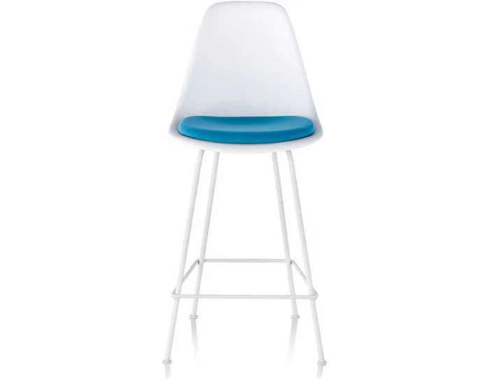 Eames® Molded Plastic Stool With Seat Pad 4 Eames® Molded Plastic Stool With Seat Pad - Image 2