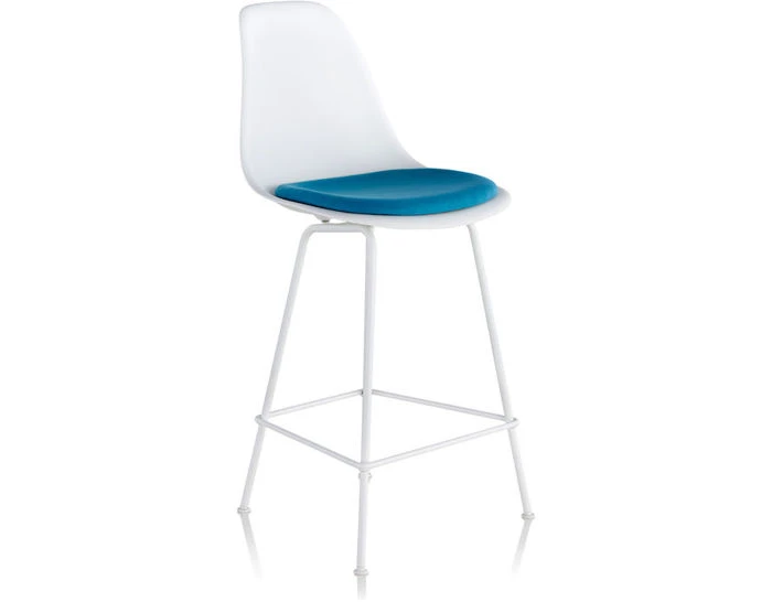 Eames® Molded Plastic Stool With Seat Pad 6 Eames® Molded Plastic Stool With Seat Pad - Image 4