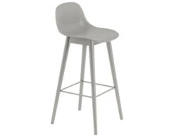 Muuto Fiber Stool With Backrest And Wood Base -Fritz Hansen Sales fiber stool backrest wood base iskos berlin muuto 2
