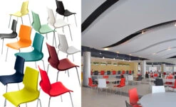 Gigi Stacking Side Chair -Fritz Hansen Sales gigi stacking chair knoll 5