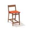 Jens Risom Outdoor Stool With Wood Back