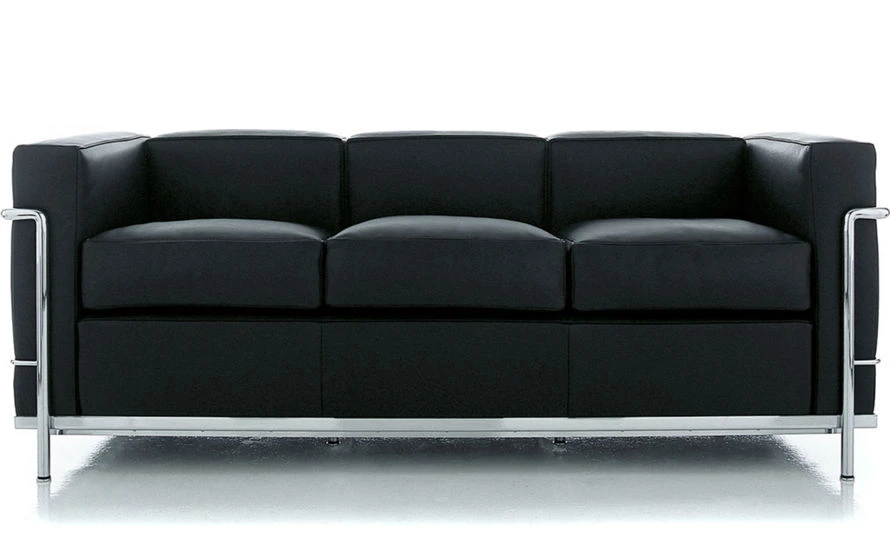 Le Corbusier Lc2 3 Seat Sofa With Down Cushions 2 Le Corbusier Lc2 3 Seat Sofa With Down Cushions