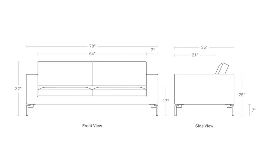 New Standard 78" Leather Sofa 15 New Standard 78" Leather Sofa - Image 13