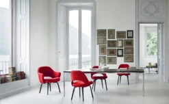 Saarinen Executive Side Chair With Wood Legs -Fritz Hansen Sales saarinen side chair wood legs eero saarinen knoll 13