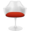 Saarinen White Tulip Arm Chair -Fritz Hansen Sales saarinen tulip arm chair white eero saarinen knoll 6026feb06b