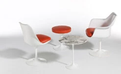 Saarinen White Tulip Arm Chair -Fritz Hansen Sales saarinen tulip arm chair white eero saarinen knoll bae93b3bdc