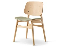 Soborg Upholstered Seat Chair With Wood Base