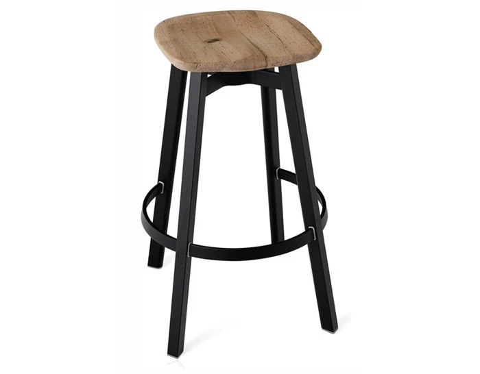 Su Stool With Wood Seat 3 Su Stool With Wood Seat