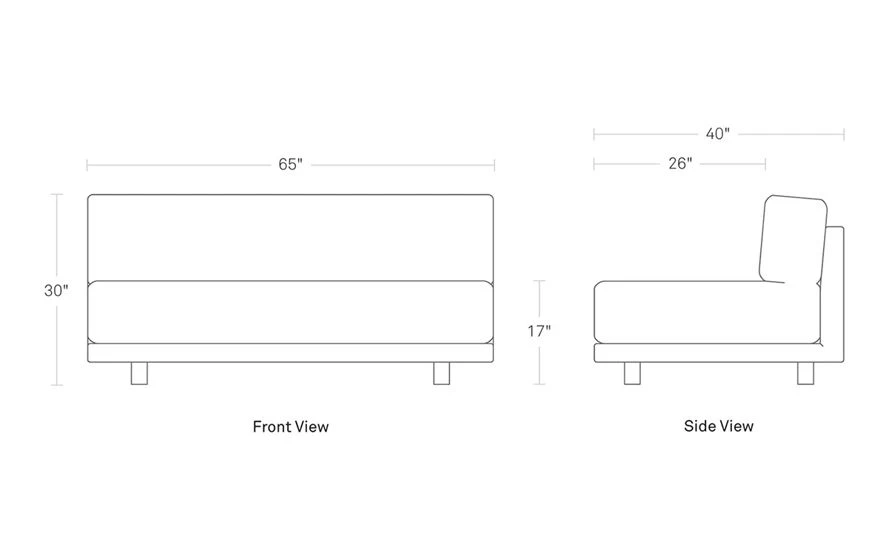 Sunday Armless Sofa 10 Sunday Armless Sofa - Image 8
