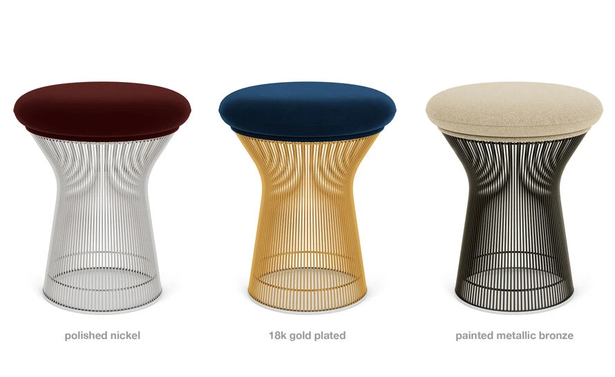 Platner Gold Plated Stool 8 Platner Gold Plated Stool - Image 6